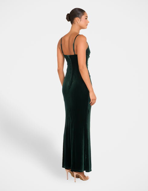 Bronie Cowl Neck Velvet Gown
